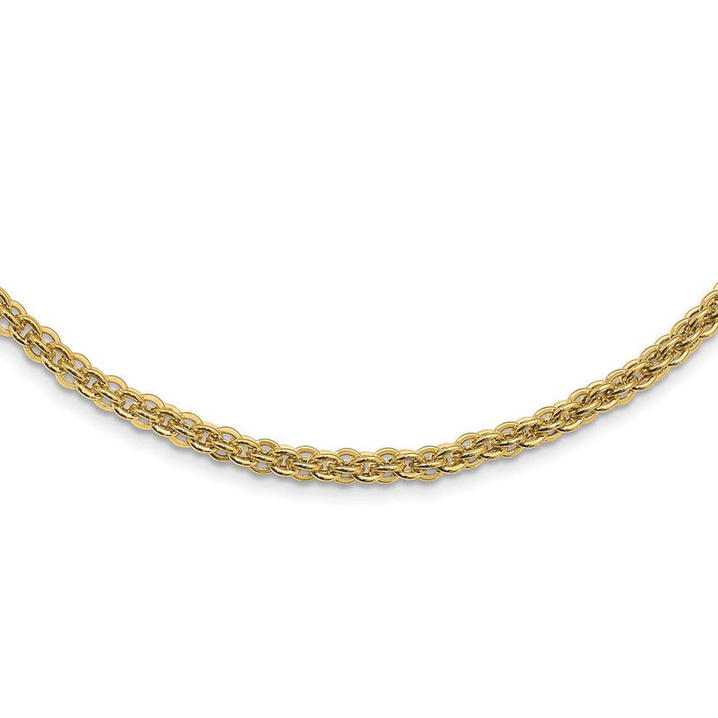 14K Gelbgold Poliert Fantasieglieder Halskette