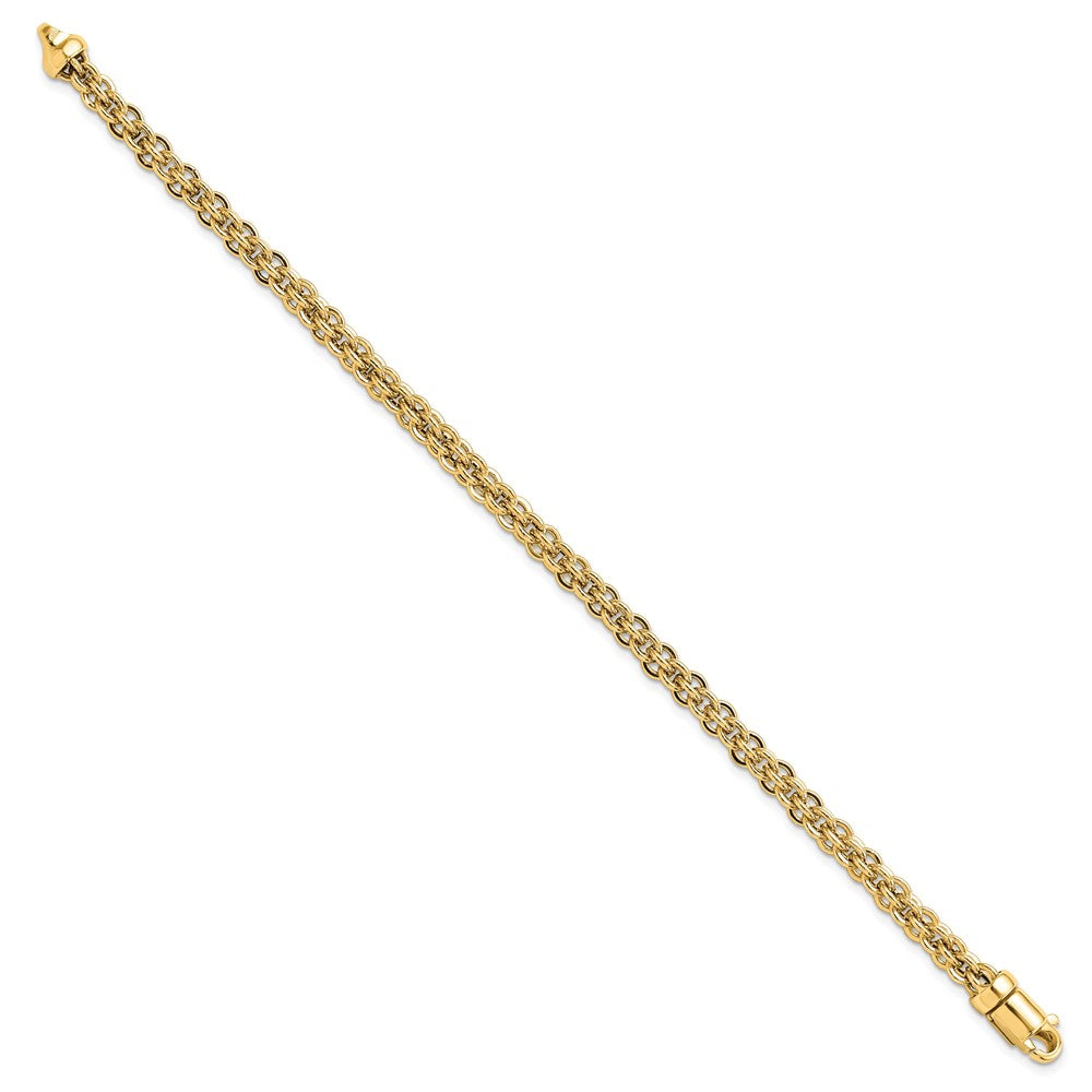 7.5 Zoll 14K Poliert Fantasieglieder Armband