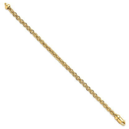 7.5 Zoll 14K Poliert Fantasieglieder Armband