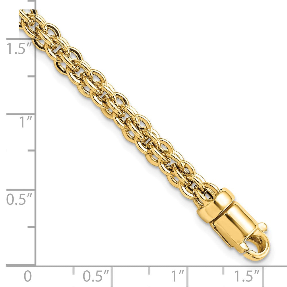 7.5 Zoll 14K Poliert Fantasieglieder Armband