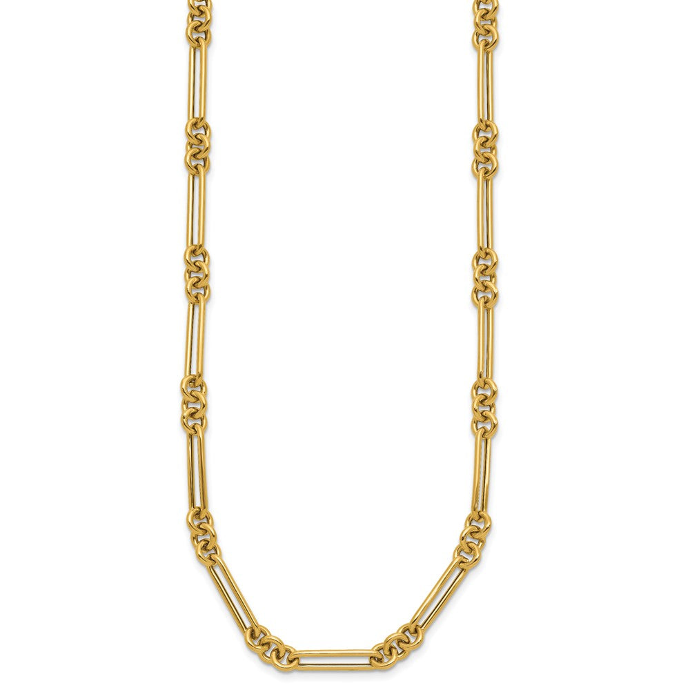 14K Gelbgold Poliert Fantasieglieder Halskette