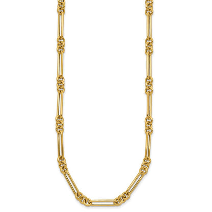 14K Gelbgold Poliert Fantasieglieder Halskette