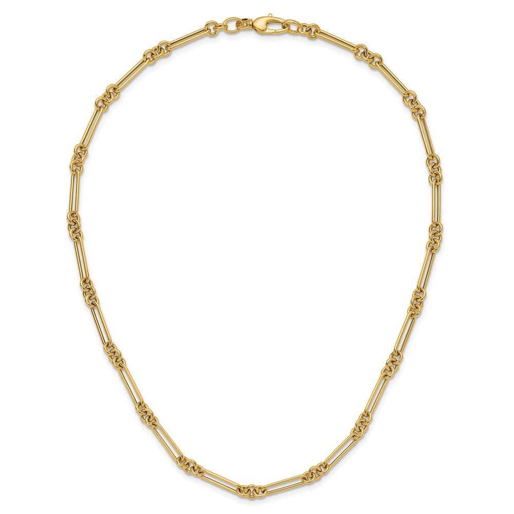 14K Gelbgold Poliert Fantasieglieder Halskette