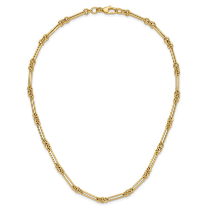 14K Gelbgold Poliert Fantasieglieder Halskette