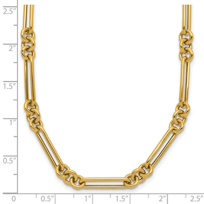 14K Gelbgold Poliert Fantasieglieder Halskette