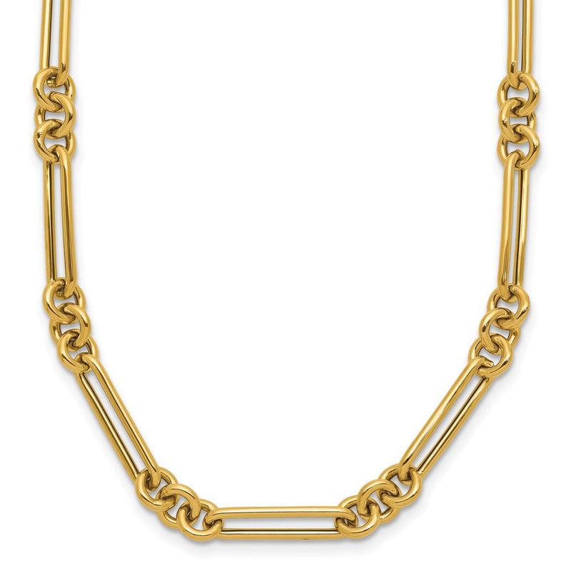 14K Gelbgold Poliert Fantasieglieder Halskette