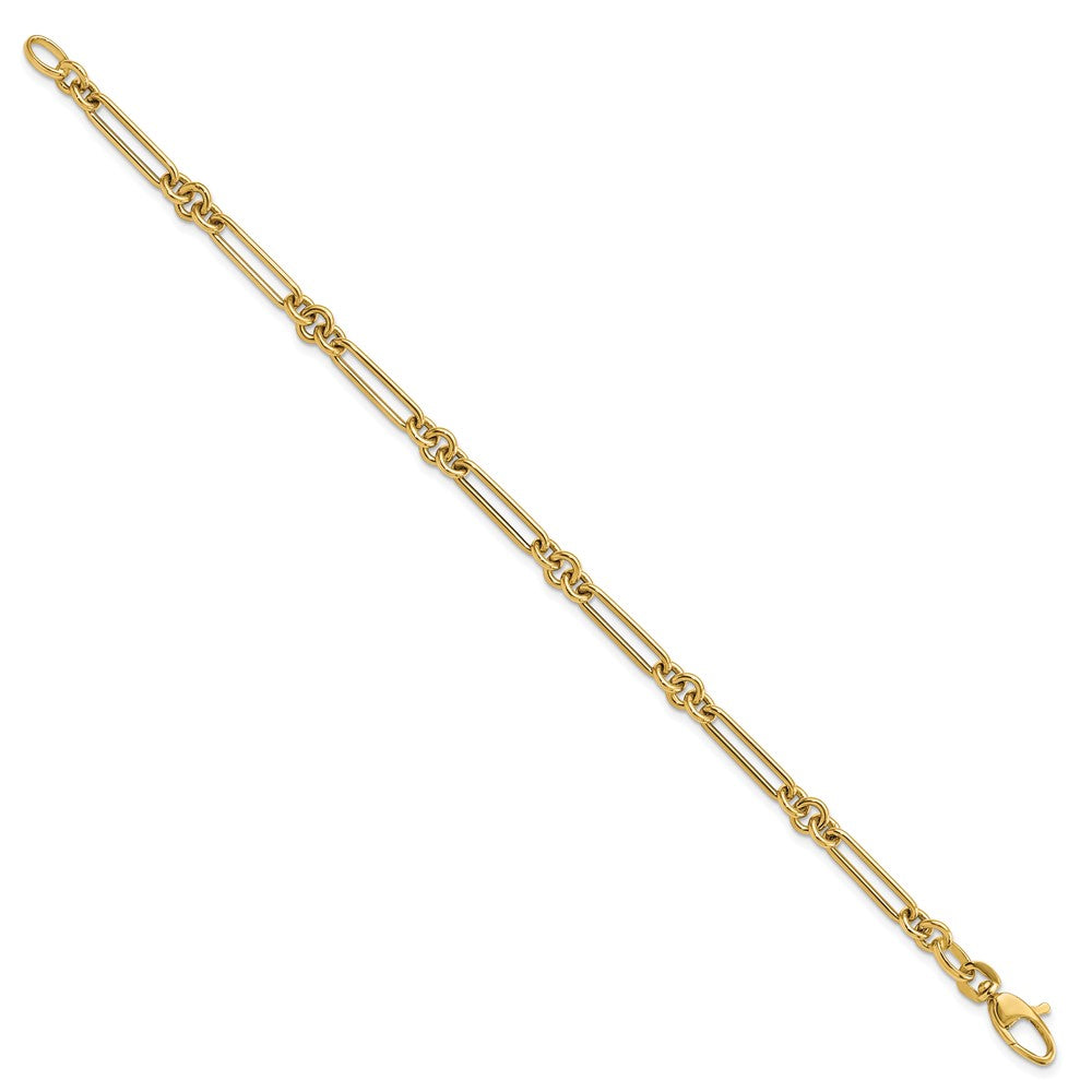 7.5 Zoll 14K Poliert Fantasieglieder Armband