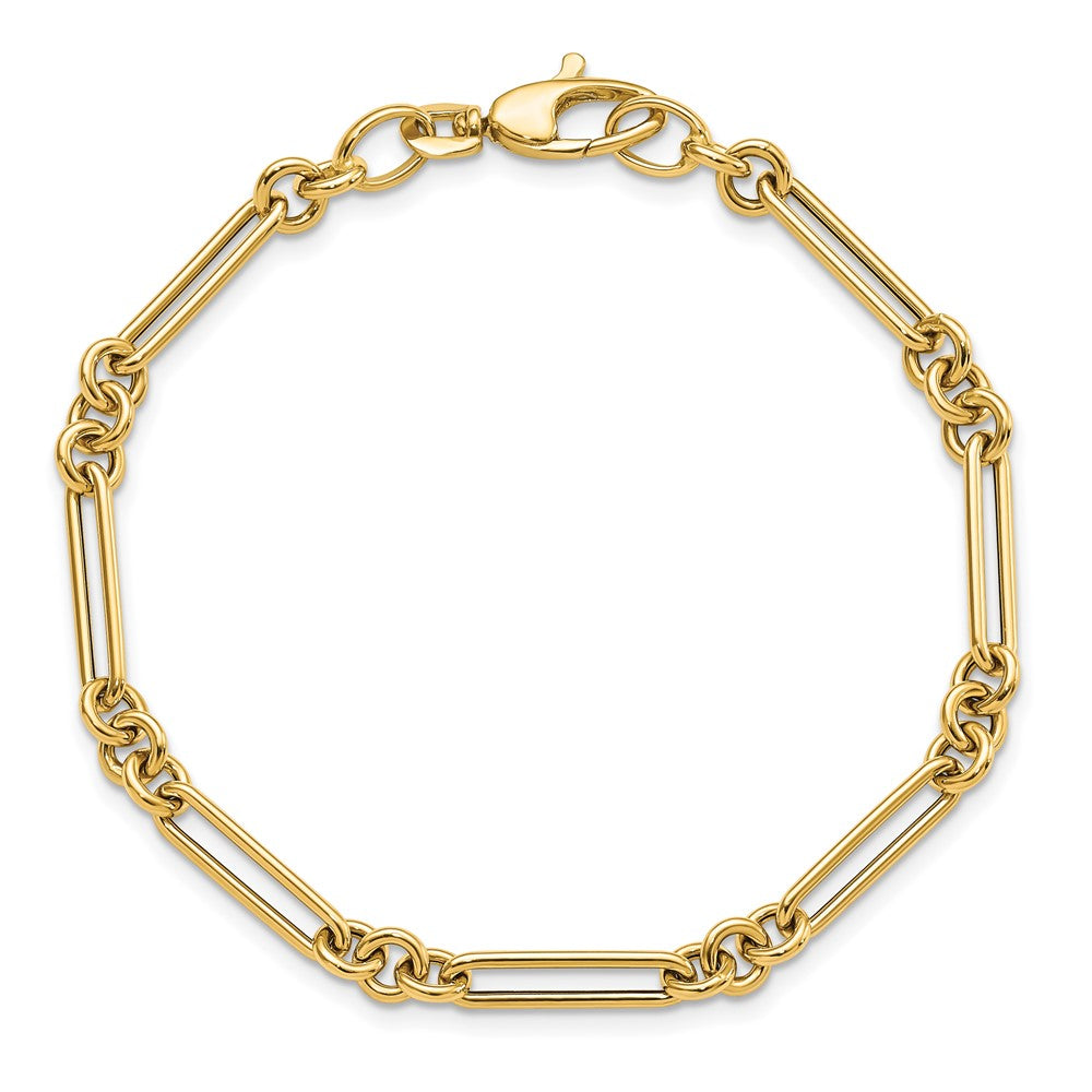 7.5 Zoll 14K Poliert Fantasieglieder Armband