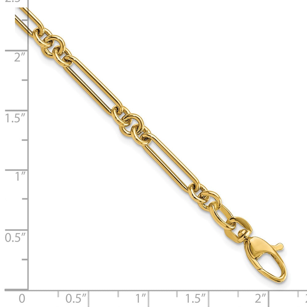 7.5 Zoll 14K Poliert Fantasieglieder Armband