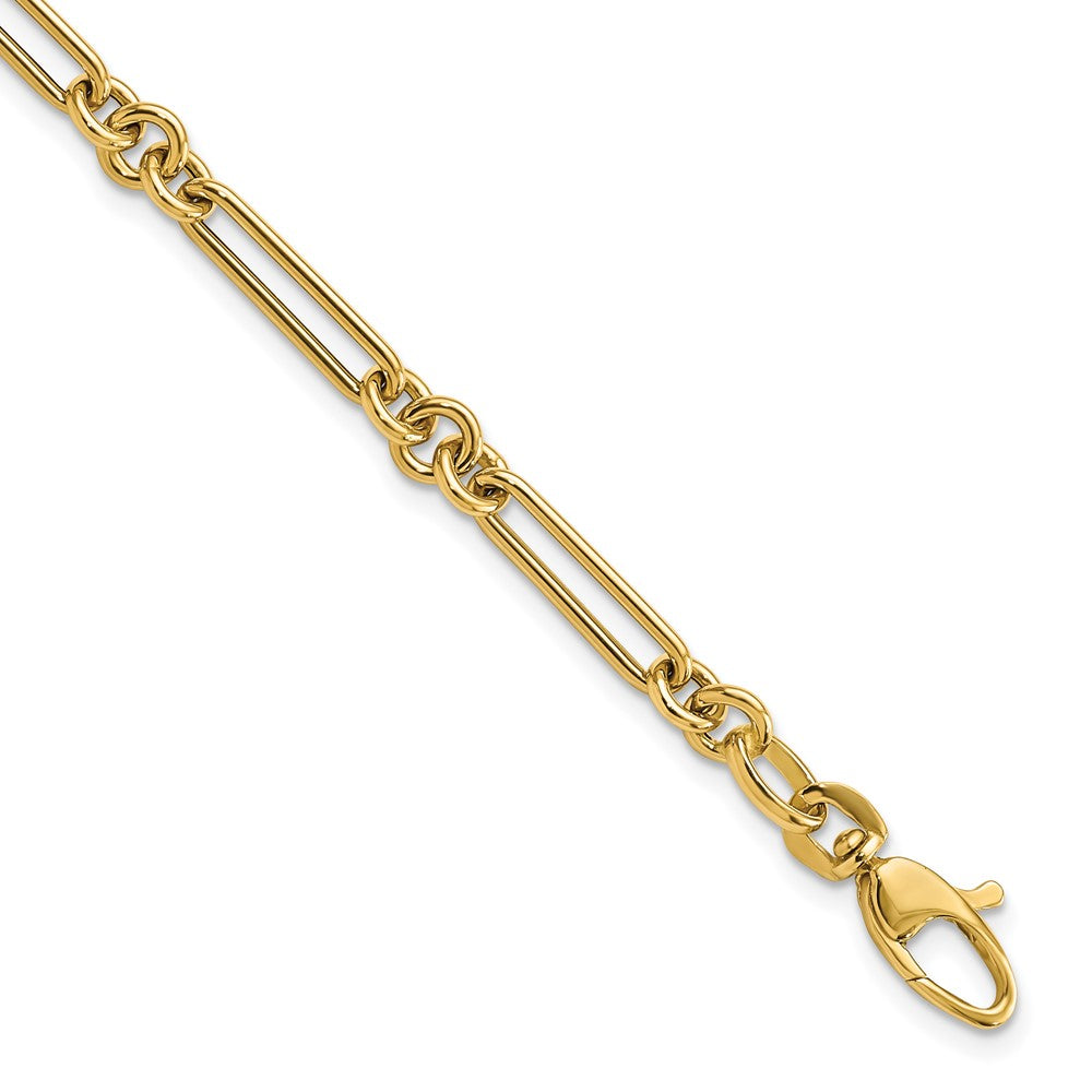 7.5 Zoll 14K Poliert Fantasieglieder Armband