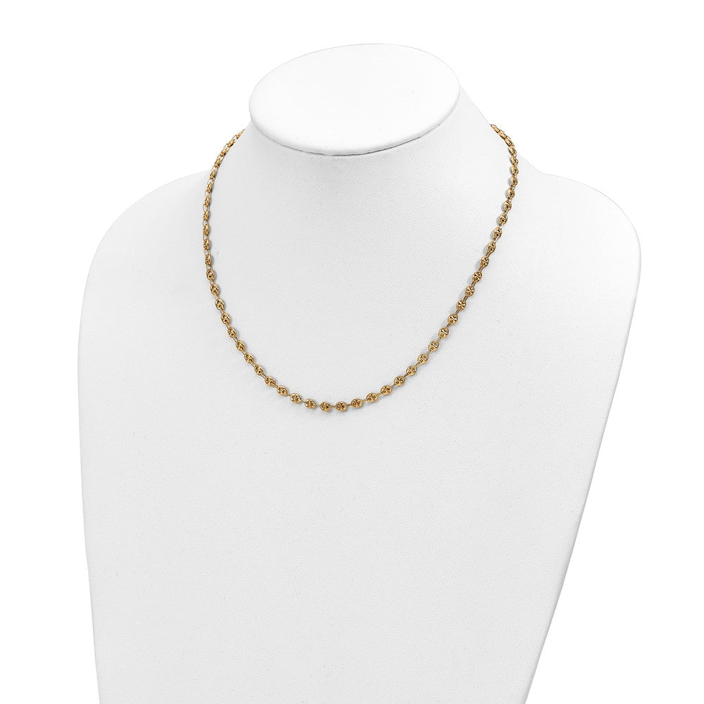 14K Gelbgold Poliert Fantasieglieder Halskette