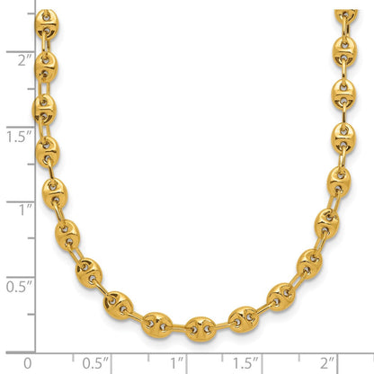 14K Gelbgold Poliert Fantasieglieder Halskette
