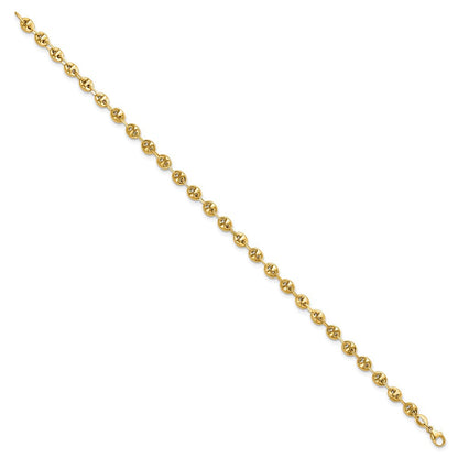 7.5 Zoll 14K Poliert Fantasieglieder Armband