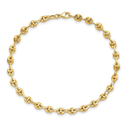 7.5 Zoll 14K Poliert Fantasieglieder Armband