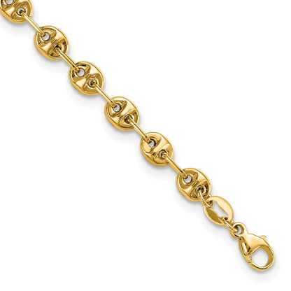 7.5 Zoll 14K Poliert Fantasieglieder Armband