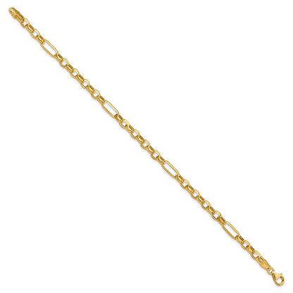 7.5 Zoll 14K Poliert Fantasieglieder Armband