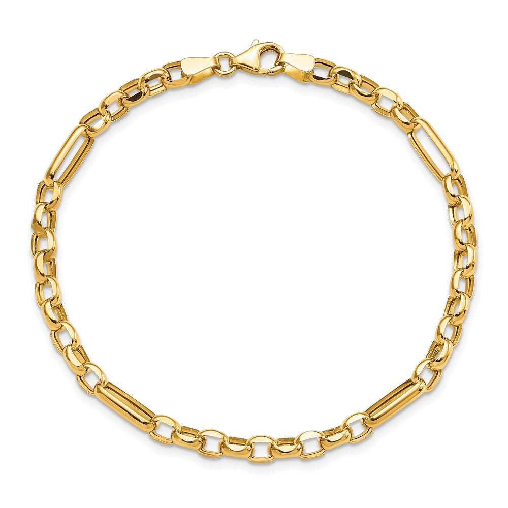7.5 Zoll 14K Poliert Fantasieglieder Armband