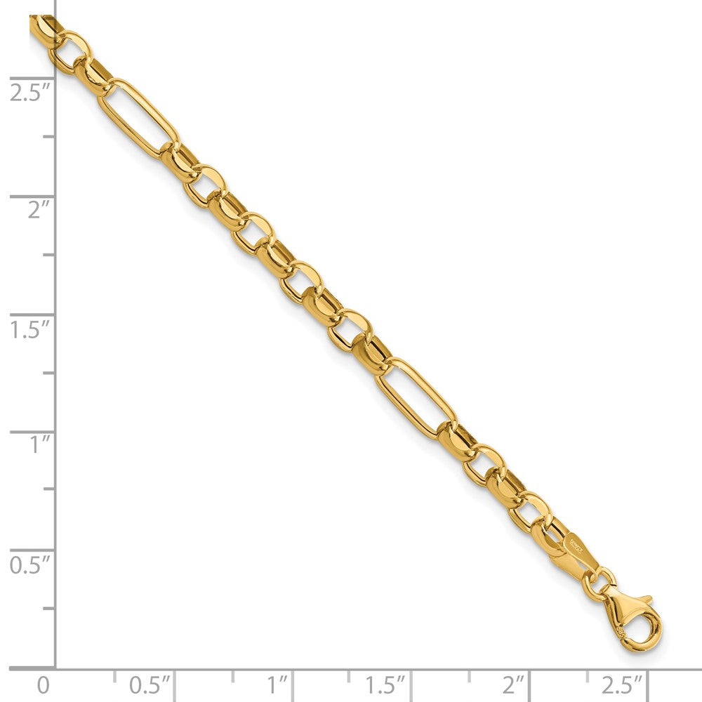 7.5 Zoll 14K Poliert Fantasieglieder Armband