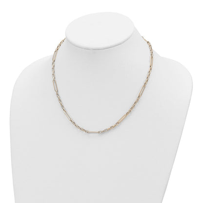 14K Gelbgold Poliert Fantasieglieder Halskette