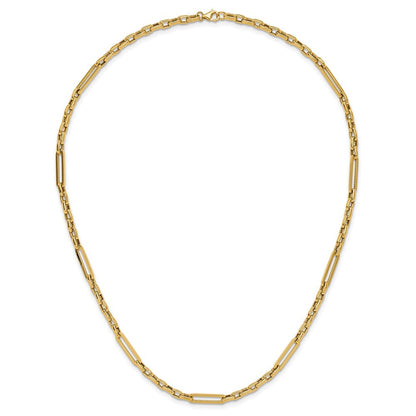 14K Gelbgold Poliert Fantasieglieder Halskette