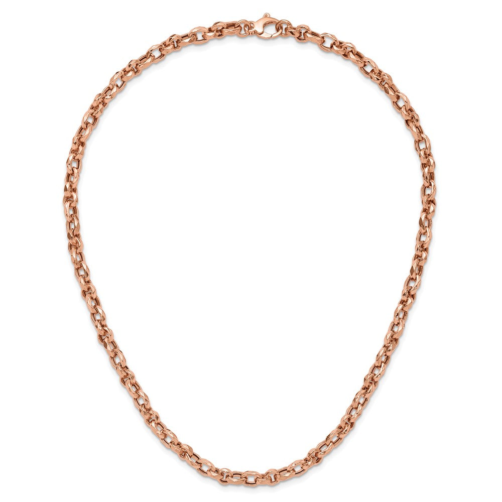 14K Roségold Poliert Fantasieglieder Halskette