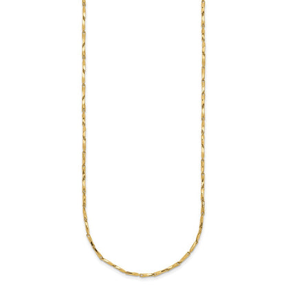 14K Gelbgold Poliert Fantasieglieder Halskette