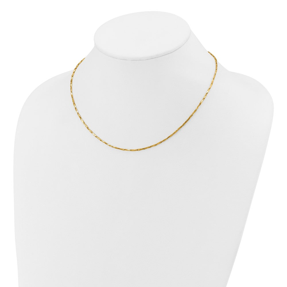 14K Gelbgold Poliert Fantasieglieder Halskette