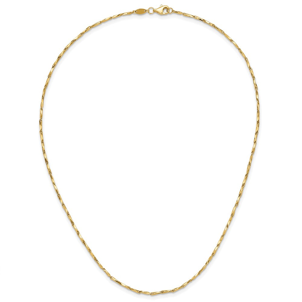 14K Gelbgold Poliert Fantasieglieder Halskette