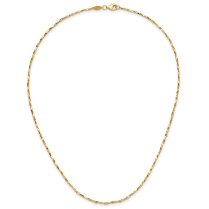 14K Gelbgold Poliert Fantasieglieder Halskette