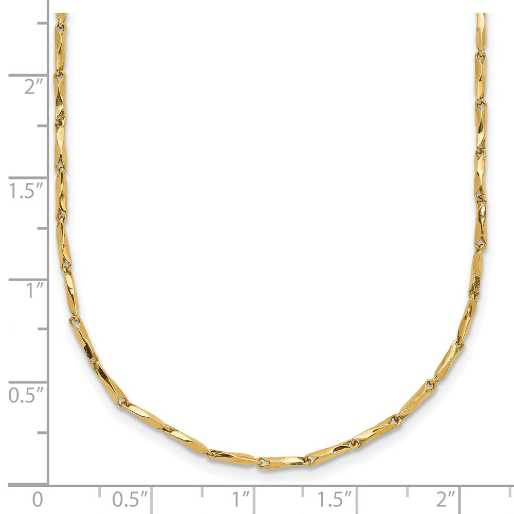 14K Gelbgold Poliert Fantasieglieder Halskette