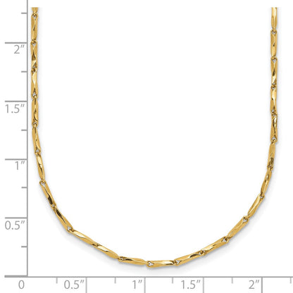 14K Gelbgold Poliert Fantasieglieder Halskette