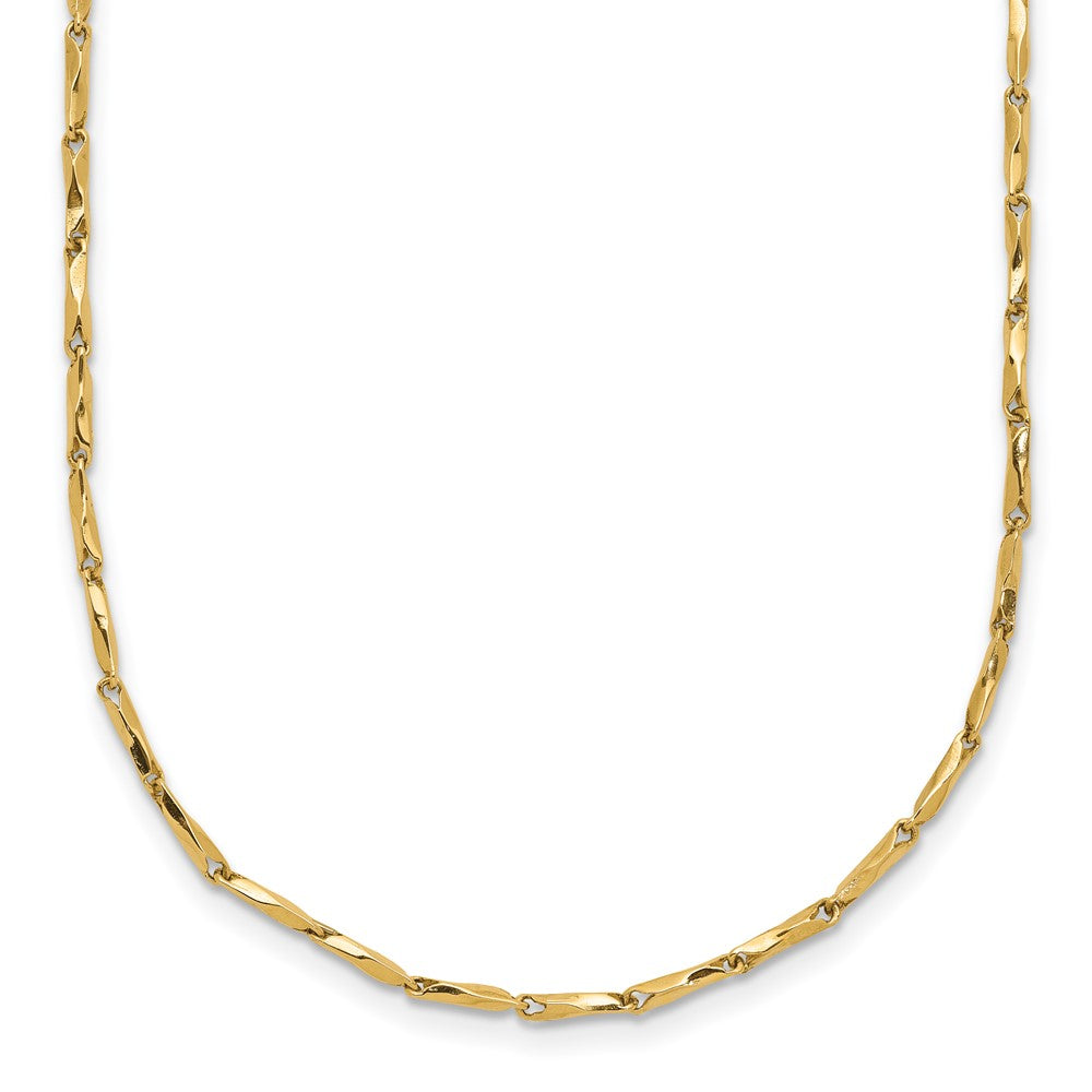 14K Gelbgold Poliert Fantasieglieder Halskette
