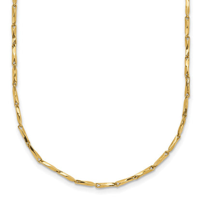 14K Gelbgold Poliert Fantasieglieder Halskette