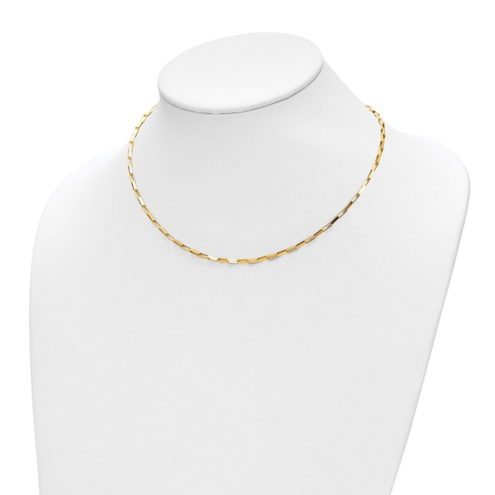 14K Gelbgold Poliert Fantasie Venezianer Knöpfe 17 Zoll Halskette