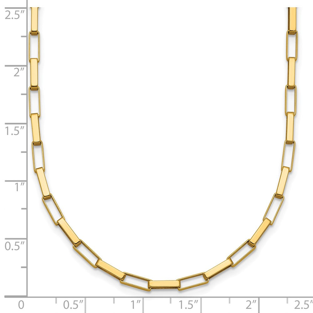 14K Gelbgold Poliert Fantasie Venezianer Knöpfe 17 Zoll Halskette