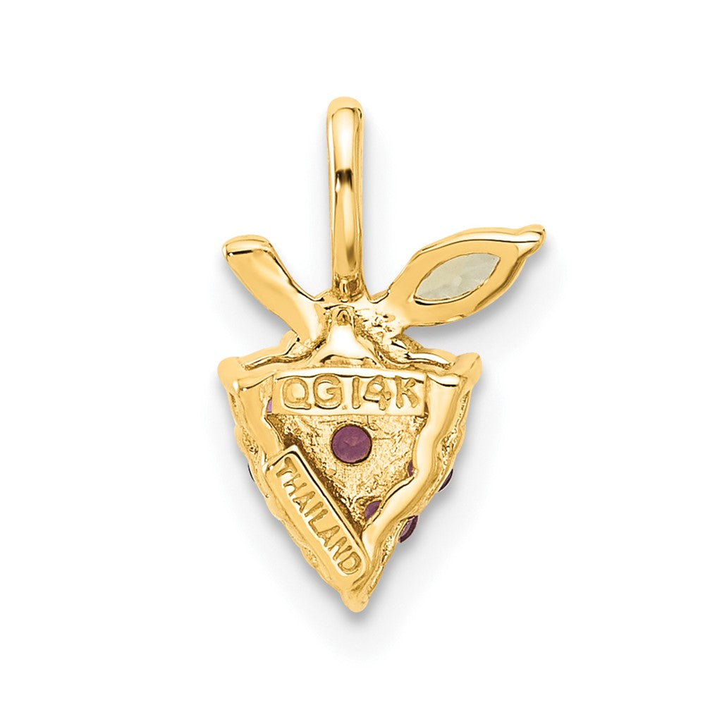 14K Gelbgold Gold Amethyst und Peridot Grapes Kette Anhänger