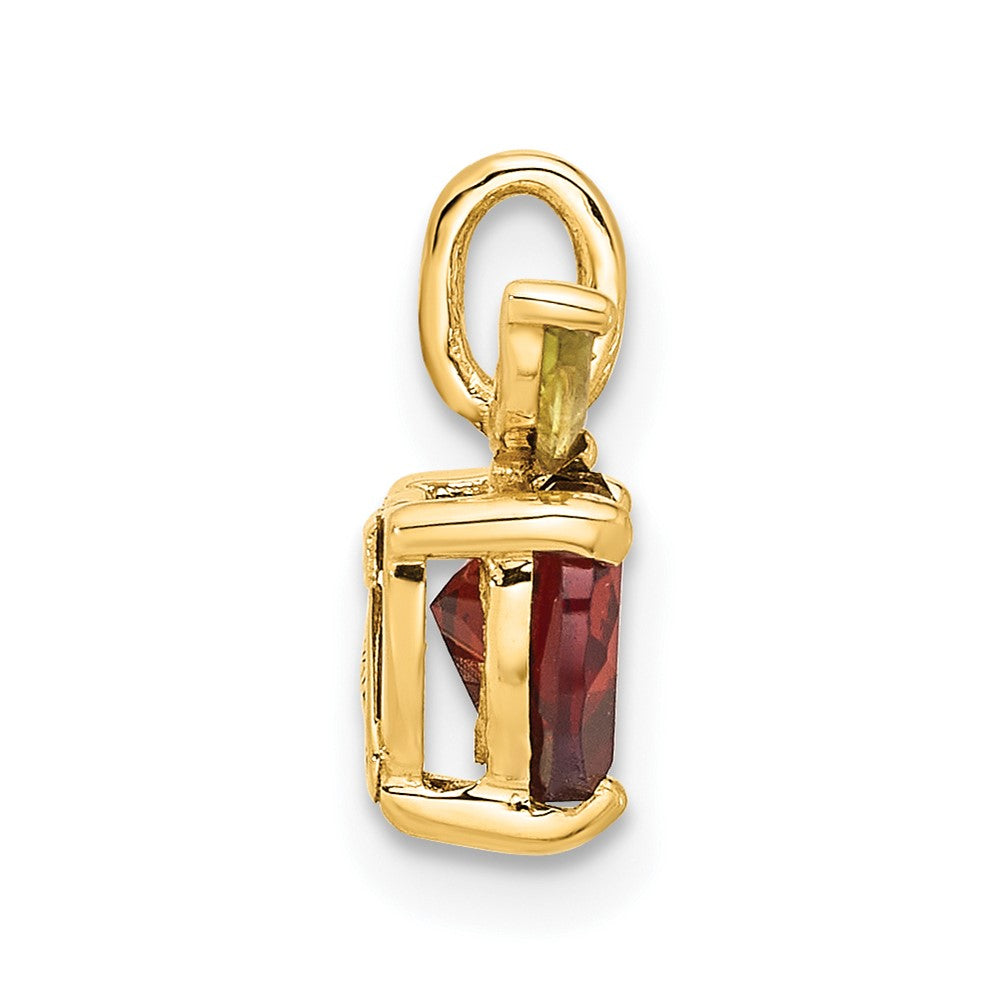 14K Gelbgold Gold Granat und Peridot Apple Kette Anhänger