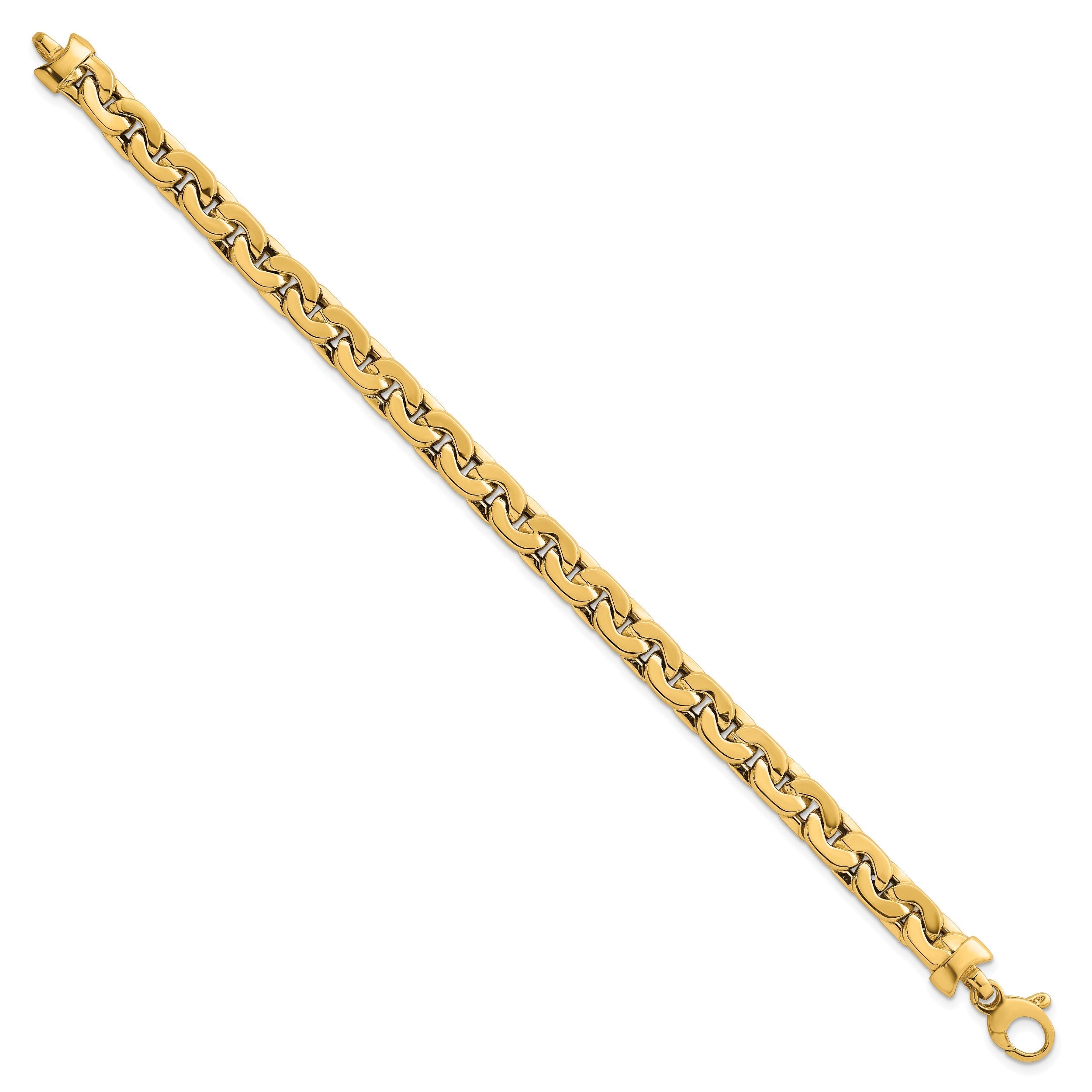 14K Gelbgold Poliert Fantasieglieder Gliederarmband