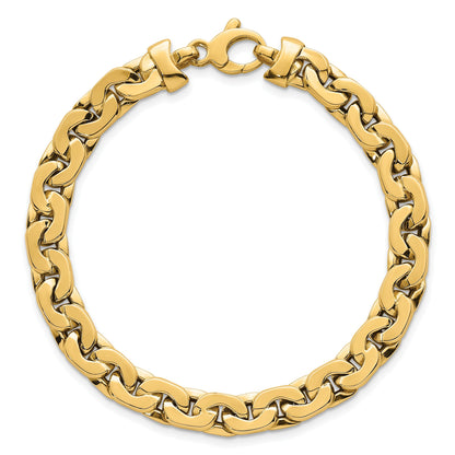 14K Gelbgold Poliert Fantasieglieder Gliederarmband