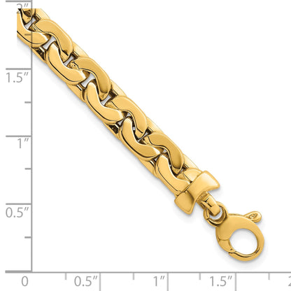 14K Gelbgold Poliert Fantasieglieder Gliederarmband