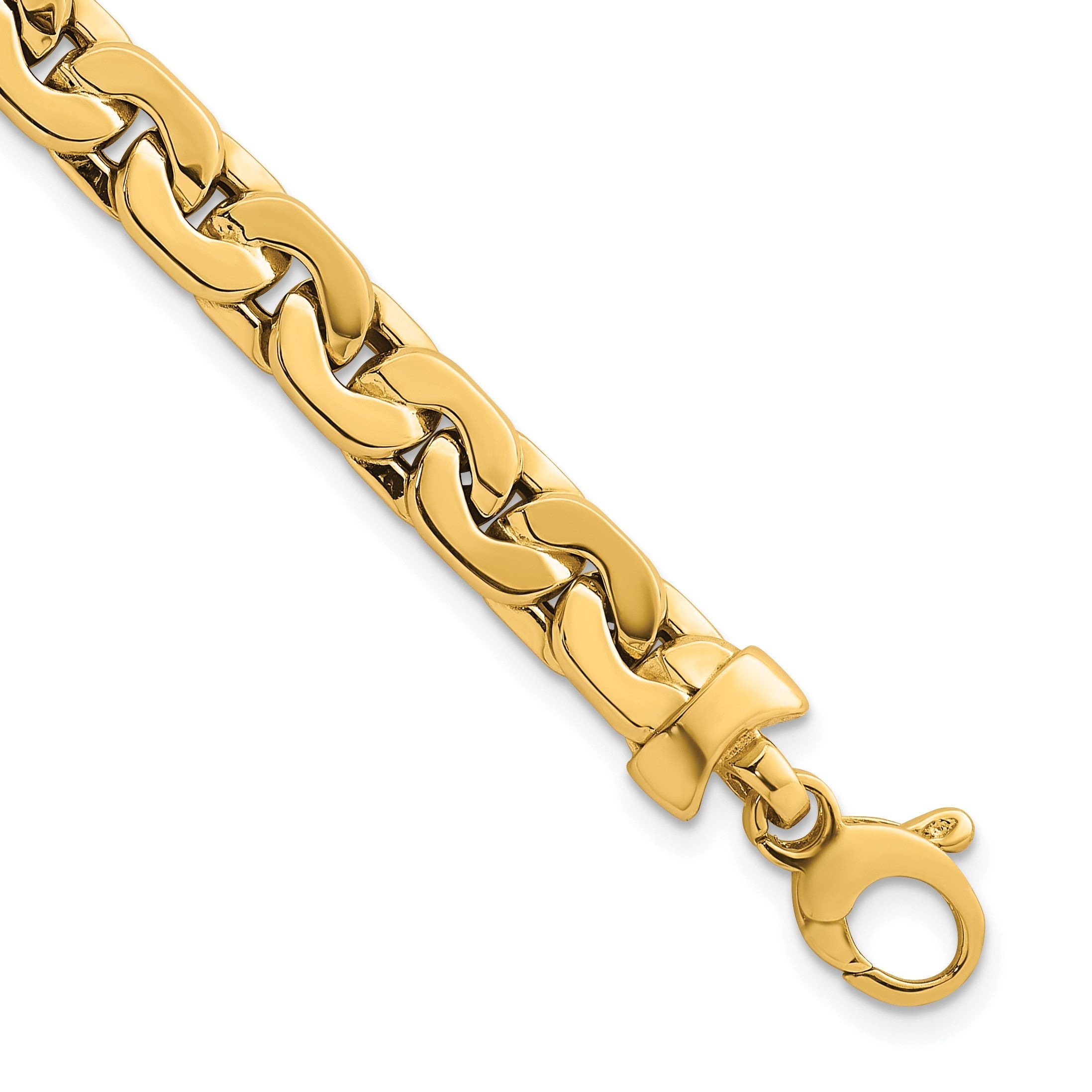 14K Gelbgold Poliert Fantasieglieder Gliederarmband