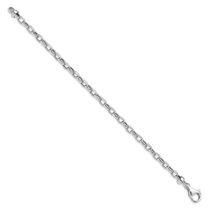 7.5 Zoll 14K Weißgold 7.5 Zoll 4.75mm Poliert Fantasie Armband