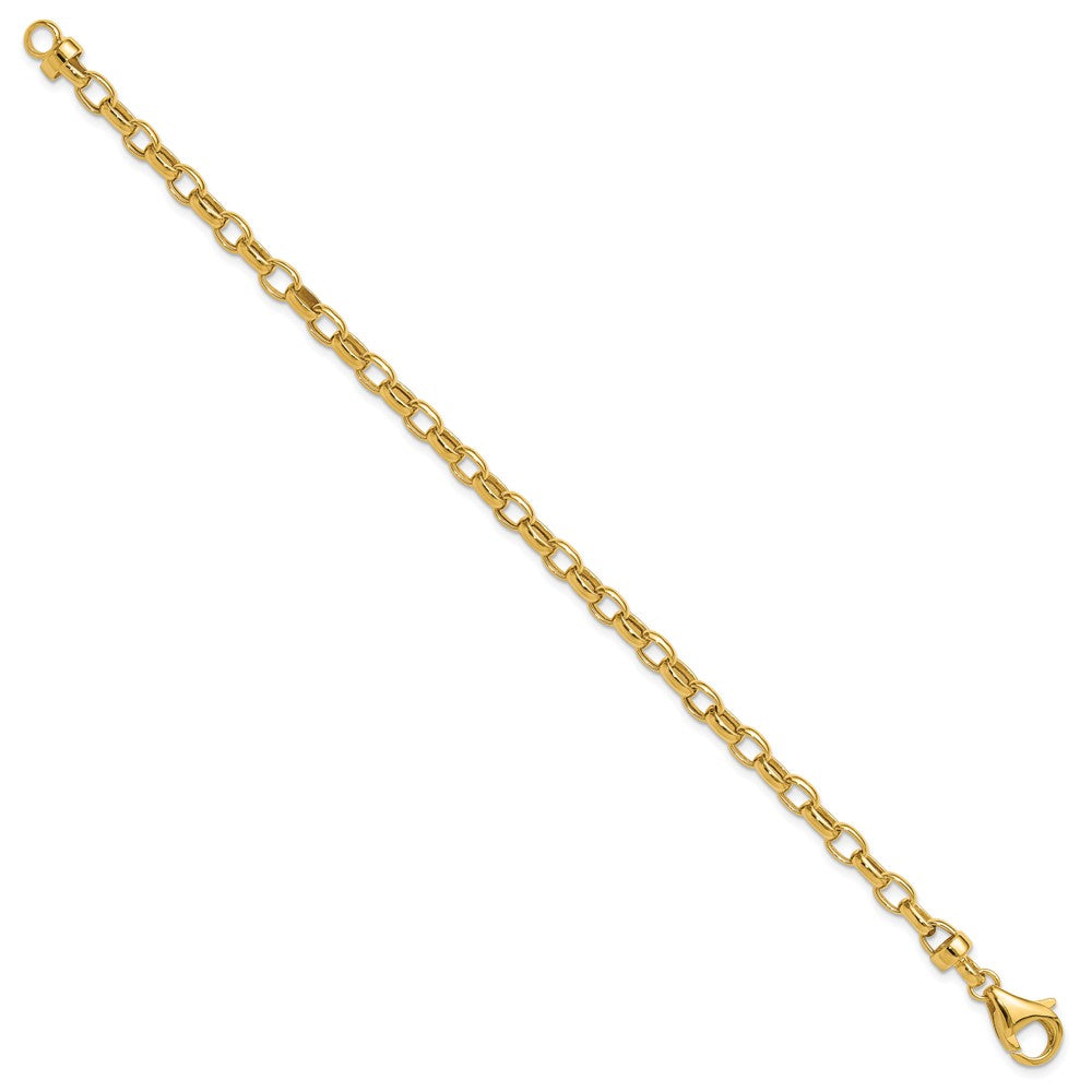 7.5 Zoll 14K 7.5 Zoll 4.5mm Poliert Fantasieglieder Armband