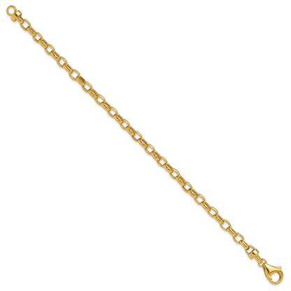 7.5 Zoll 14K 7.5 Zoll 4.5mm Poliert Fantasieglieder Armband