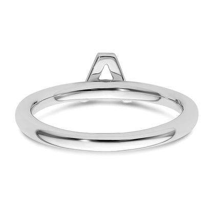14K Weißgold Stapelbar Diamant Initiale A Größe 7 Ring