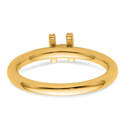 14K Gelbgold Stapelbar Diamant Initiale H Größe 7 Ring
