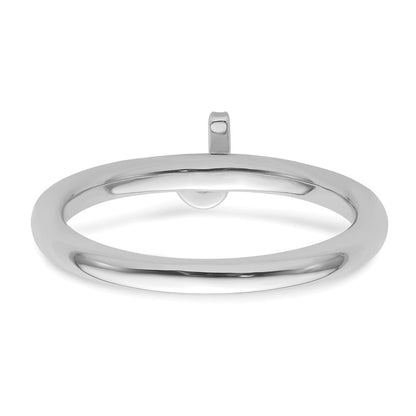 14K Weißgold Stapelbar Diamant Initiale J Größe 7 Ring