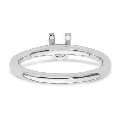 14K Weißgold Stapelbar Diamant Initiale U Größe 7 Ring