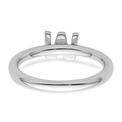 14K Weißgold Stapelbar Diamant Initiale W Größe 7 Ring