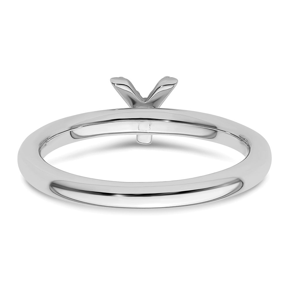 14K Weißgold Stapelbar Diamant Initiale Y Größe 7 Ring
